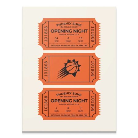 Tickets - Suns - Premium NBA Basketball Canvas Wall Art by MasterPeaceWall