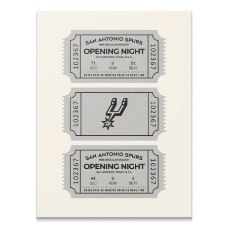 San Antonio Spurs Vintage Ticket Wall Art - NBA Canvas - Premium NBA Basketball Canvas Wall Art by MasterPeaceWall