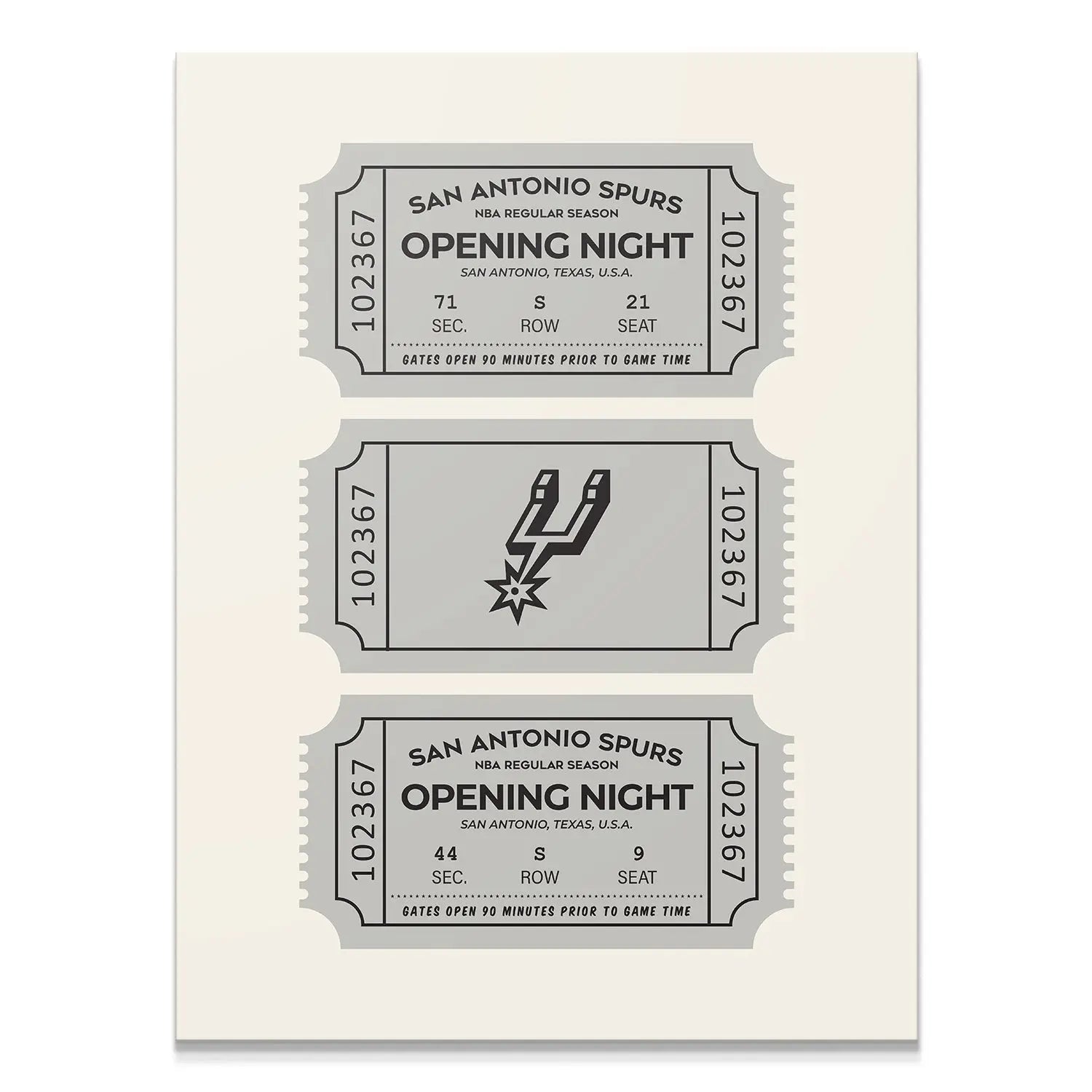 San Antonio Spurs Vintage Ticket Wall Art - NBA Canvas - Premium NBA Basketball Canvas Wall Art by MasterPeaceWall