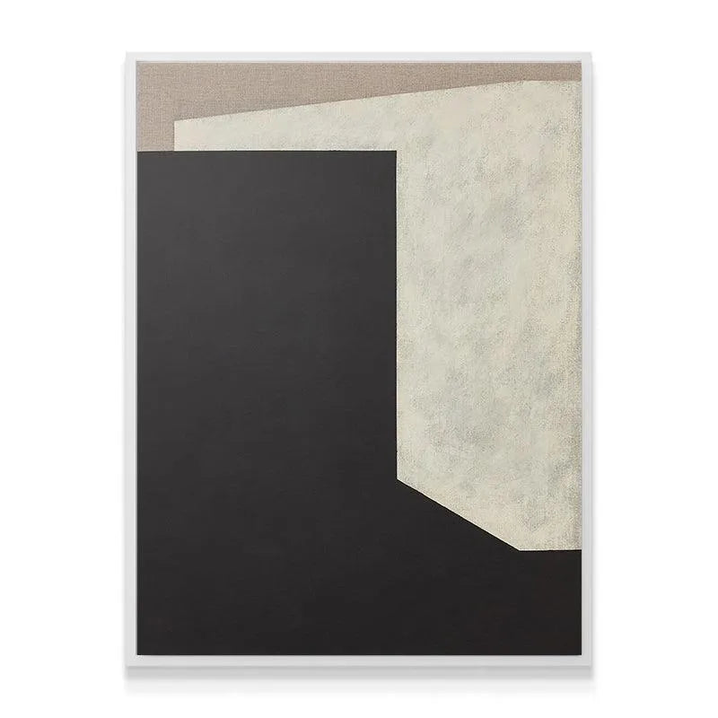 A corner shot emphasizing the precise, sharp boundary edges of Raw No. 4 artwork.