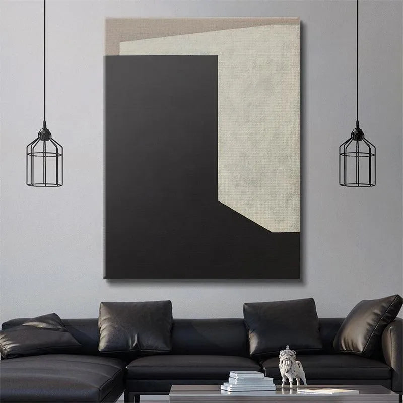 Diagonal perspective highlighting the layered depth and compositional angles of Raw No. 4.