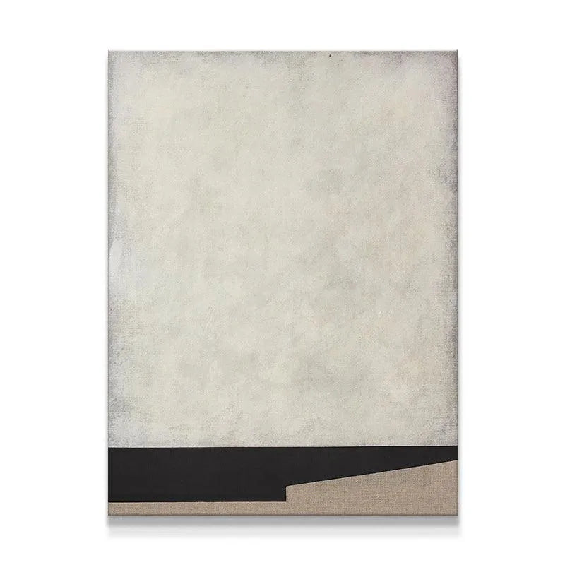 Full view of the original Raw No. 5 abstract painting displayed vertically.