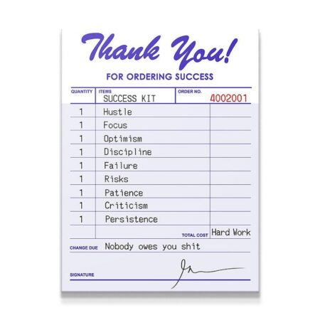 Receipt For Success