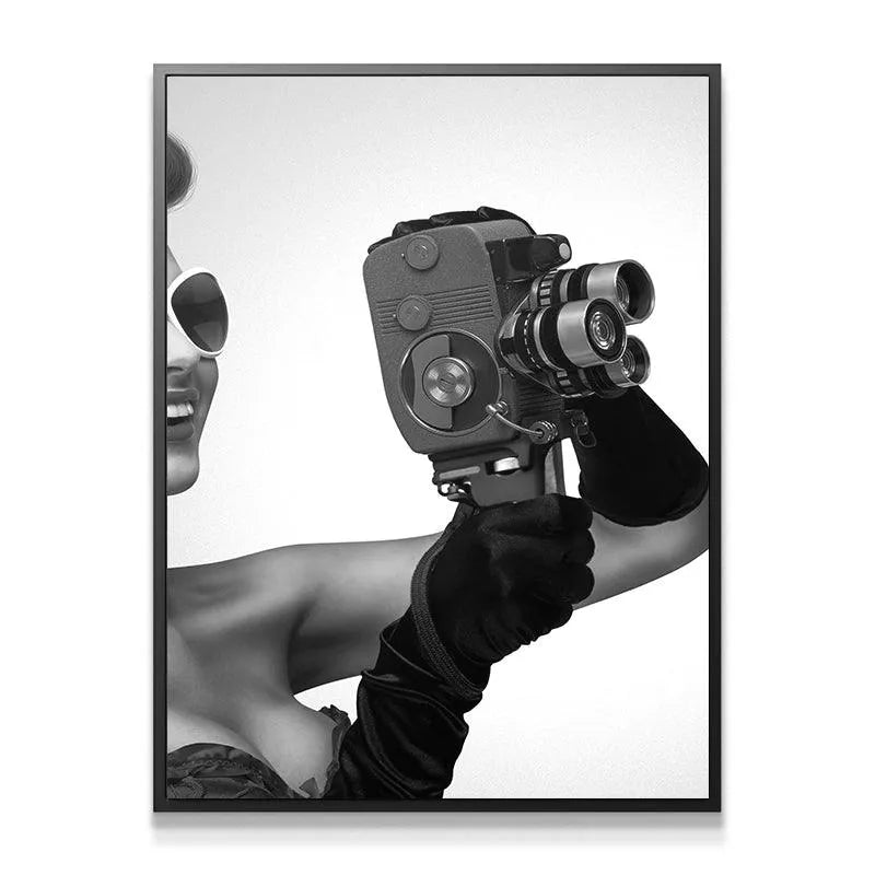 Monochrome lifestyle art print depicting the celebrity glamour of the Red Carpet Premier opening.