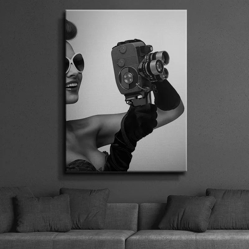 High-contrast black and white photography capturing the excitement and drama of a Red Carpet Premier.