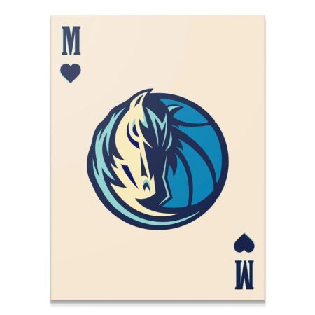Full vertical shot of the Retro Logo Card - Mavericks poster artwork for home decor.