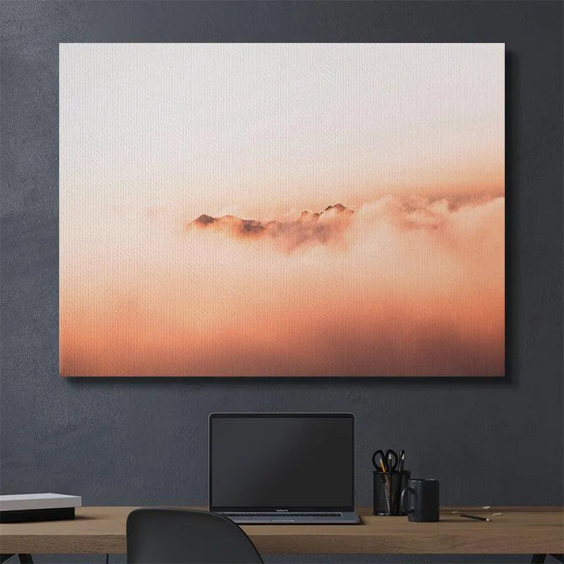 Abstract study capturing the texture and color gradient of the atmospheric Sea of clouds.