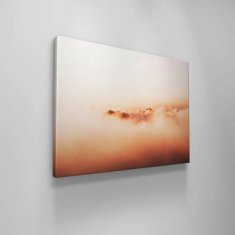 Wide angle shot emphasizing the vastness and scale of the Sea of clouds phenomenon artwork.