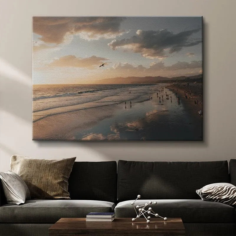 Long exposure effect showing the silky movement of the tide during twilight Seaside Moments.