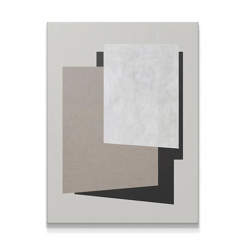 Full view of the minimalist geometric abstract canvas art 'Shadow'.