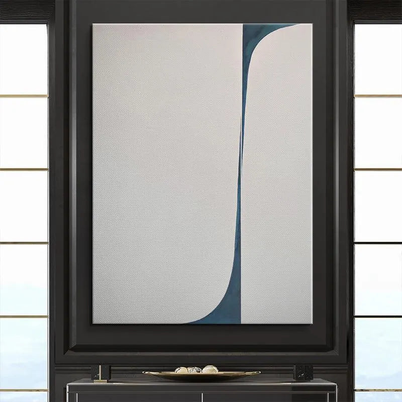 Bright studio shot highlighting the saturated deep blue color channel running down the edge of Shino.