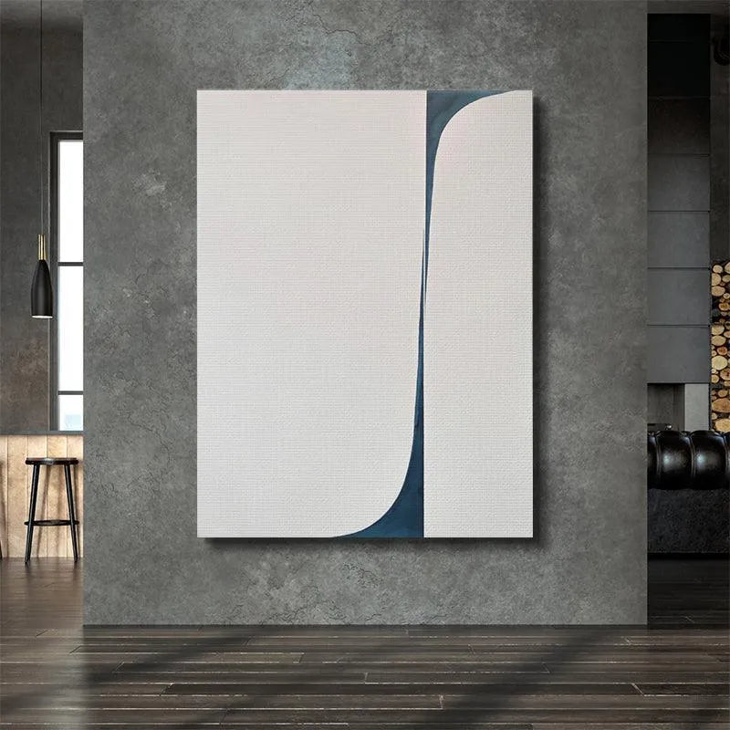 Abstract Shino canvas showcasing its powerful use of negative space and clean modern lines.