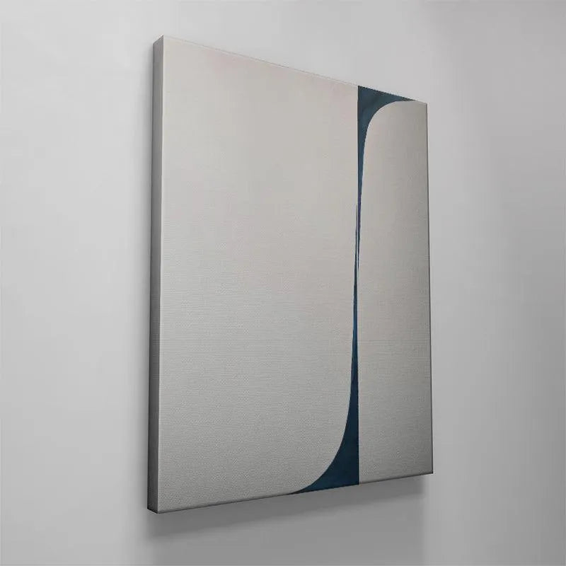 Detailed look at the precise, curved separation line between the colors in the artwork Shino.