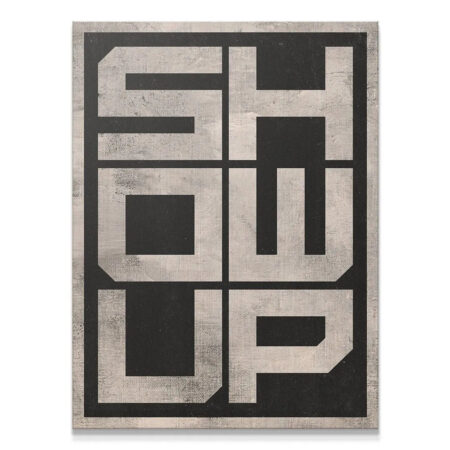Full rectangular view of 'Show Up - 2' industrial abstract canvas art print.