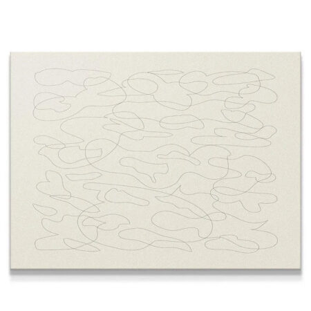 Close-up view showing the paper texture of the minimalist line art Sketch.