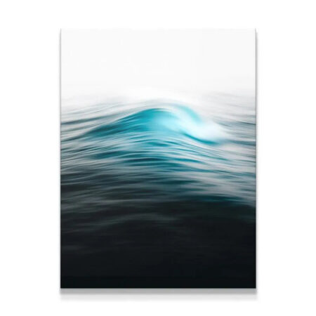 Abstract close-up of the turquoise wave crest detail in Smooth Seas (Phil de Glanville).