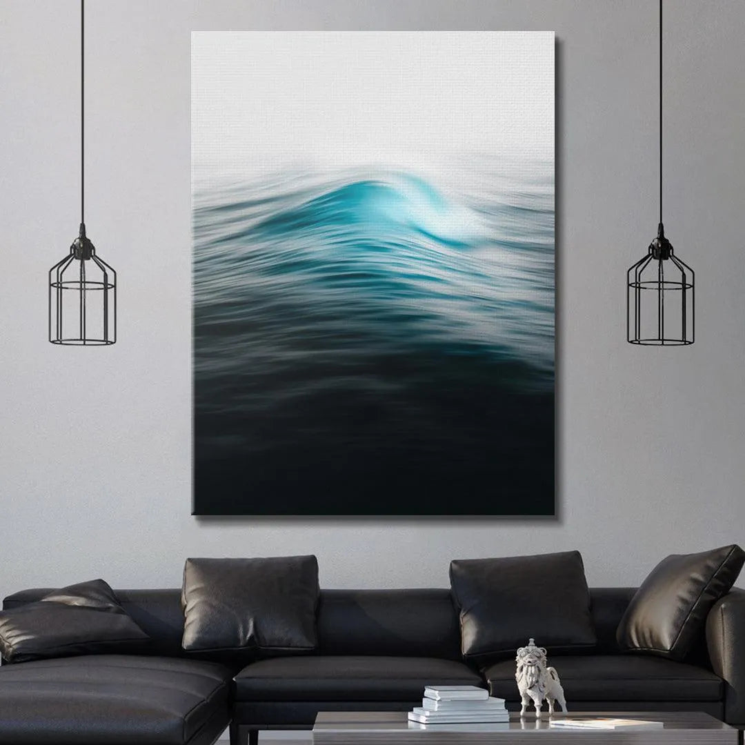 Side angle perspective of the deep indigo colors contrasting the bright light source in Smooth Seas (Phil de Glanville).
