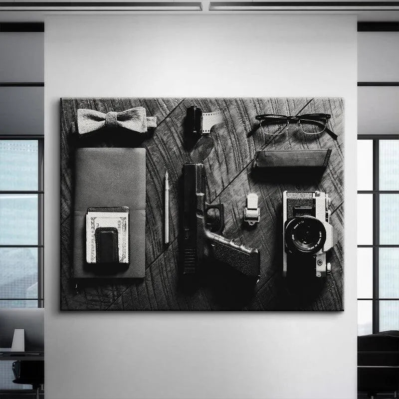 Vintage camera and exposed film roll, highlighting the photographic surveillance aspect of Spy Essentials.