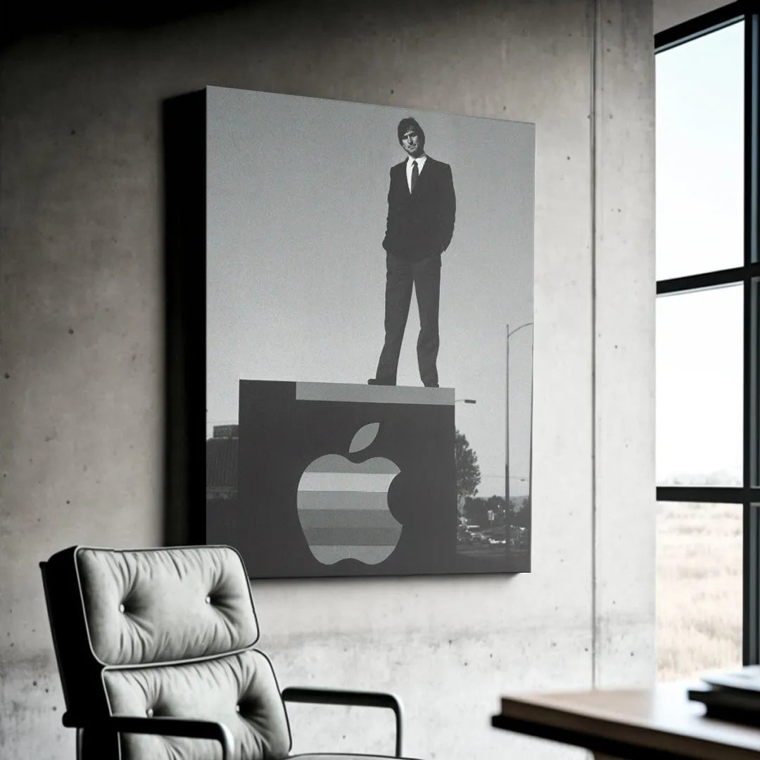Detailed texture of the black and white grain in the 'Standing On Business' photograph print.
