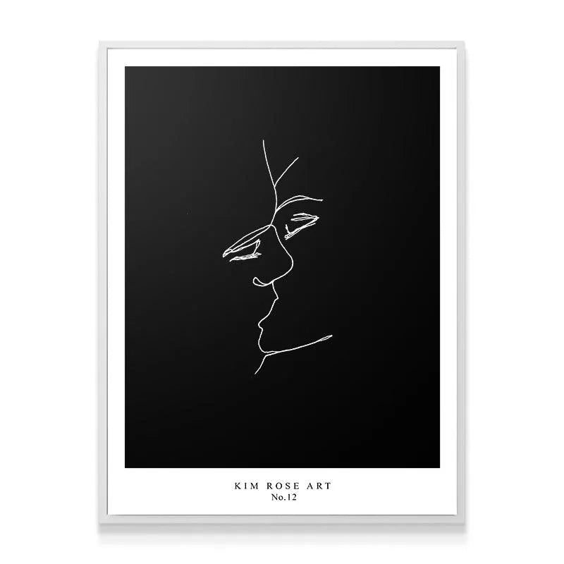Full vertical shot of the striking Sun and Moon - Black minimalist artwork for wall decor.