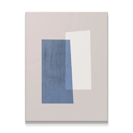 Full view of the abstract geometric canvas art titled 'Sync'.