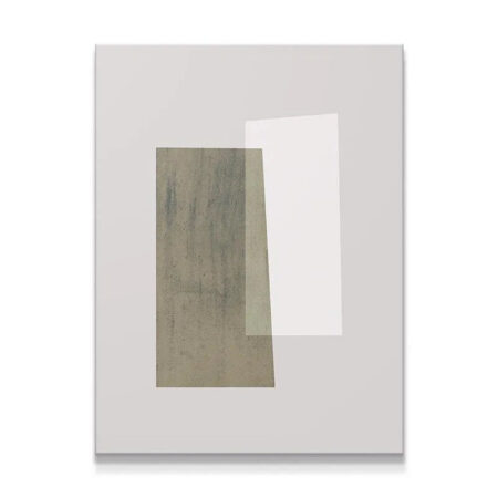 Full frontal view of the minimalist Sync2 abstract geometric canvas art.