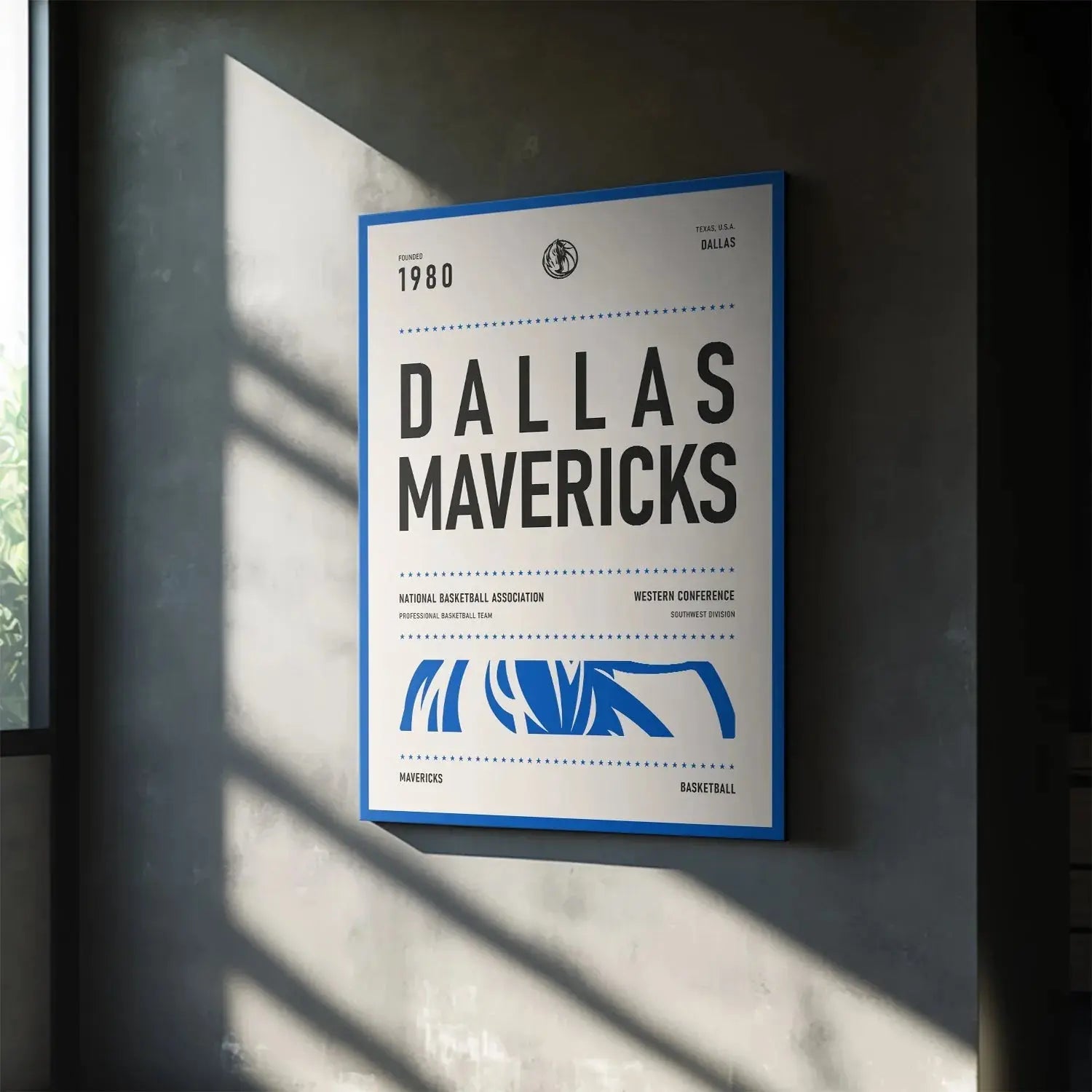 Texture view highlighting the premium matte finish of the paper stock used for the Team Poster - Mavericks.