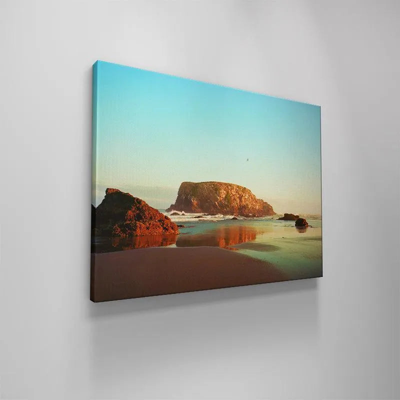 Horizontal composition showcasing the immense scale of the ocean and the distant flight of 'The Bird from Bandon' in the upper portion.