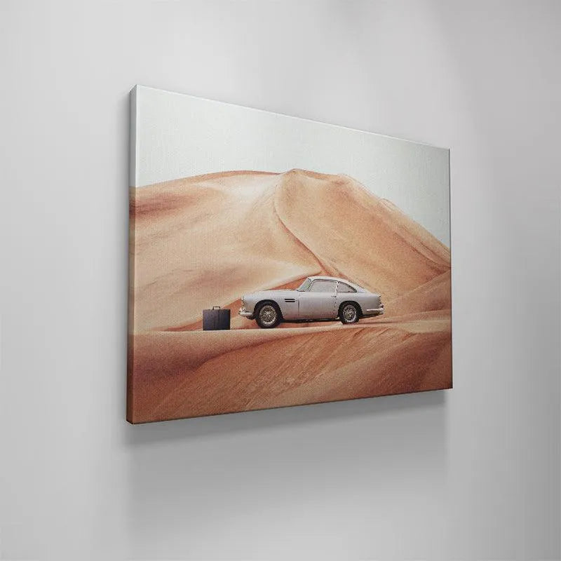 Detailed focus on the dark, solitary briefcase resting next to the car, enhancing the mystery of 'The Drop'.