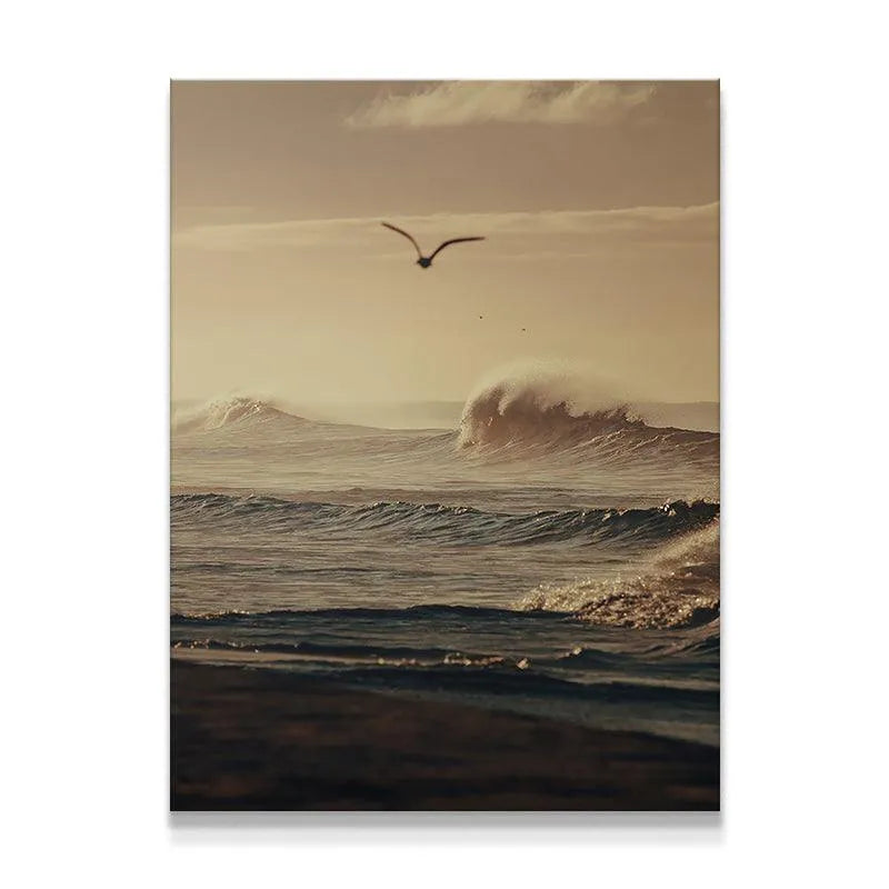The Frozen Current large ocean wave breaking at golden hour.