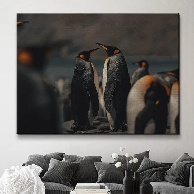 Fine art canvas depicting the majestic profile and orange plumage details of 'The Kings'.