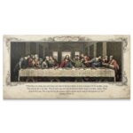 The Last Supper Wall Art Full panoramic view of The Last Supper engraving canvas print.