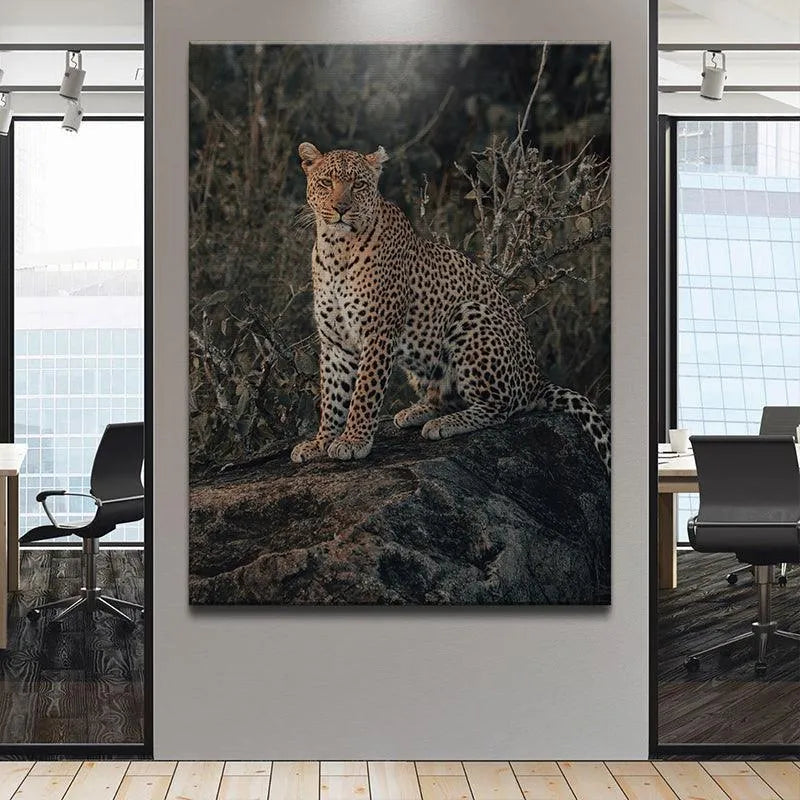 Low-angle perspective highlighting the commanding stance of 'The Leader' against the dry brush background.
