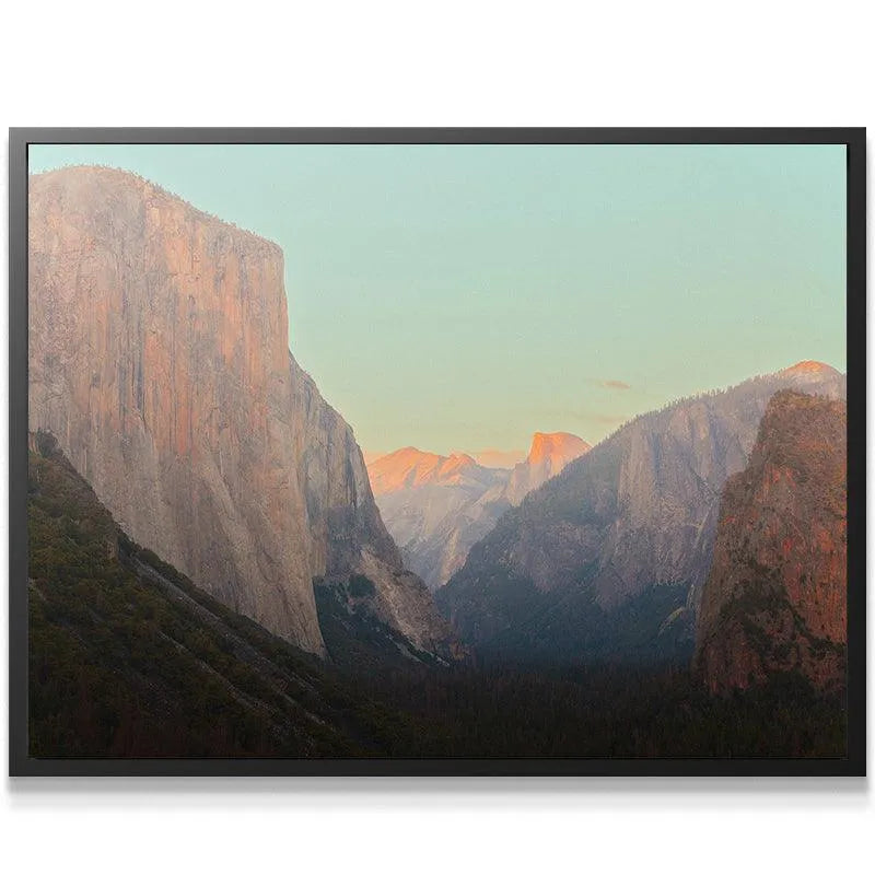 Close-up of El Capitan's granite face bathed in soft light, featured in The Tunnel print.