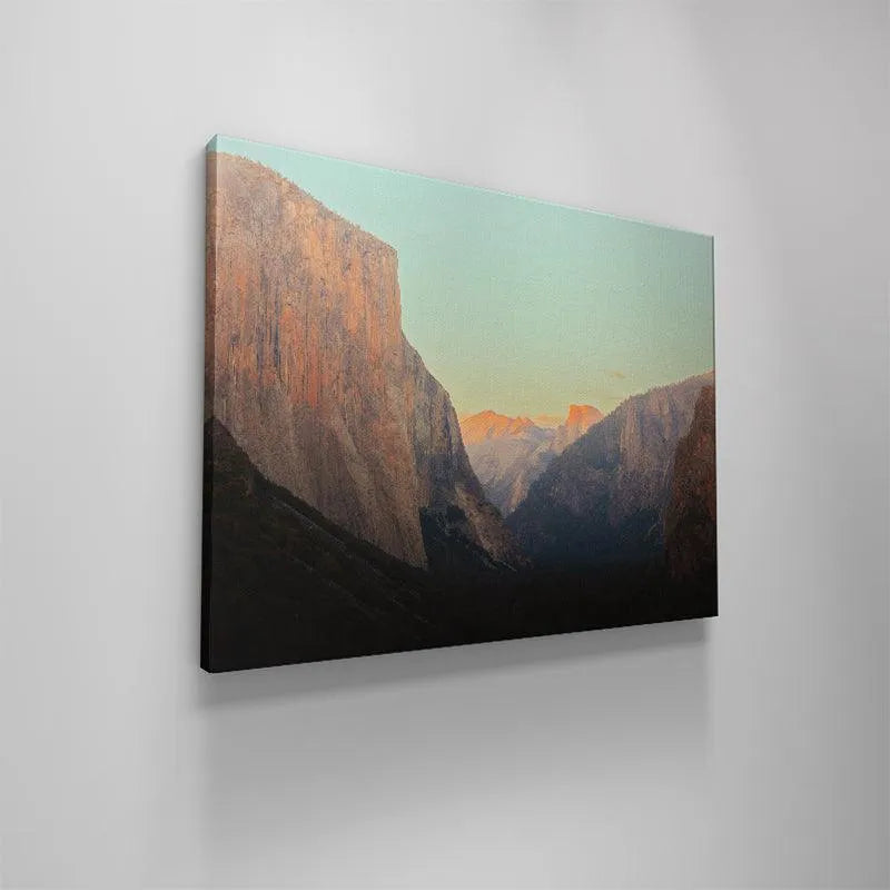 Detailed view of the contrasting shadows and bright peaks within The Tunnel artwork.