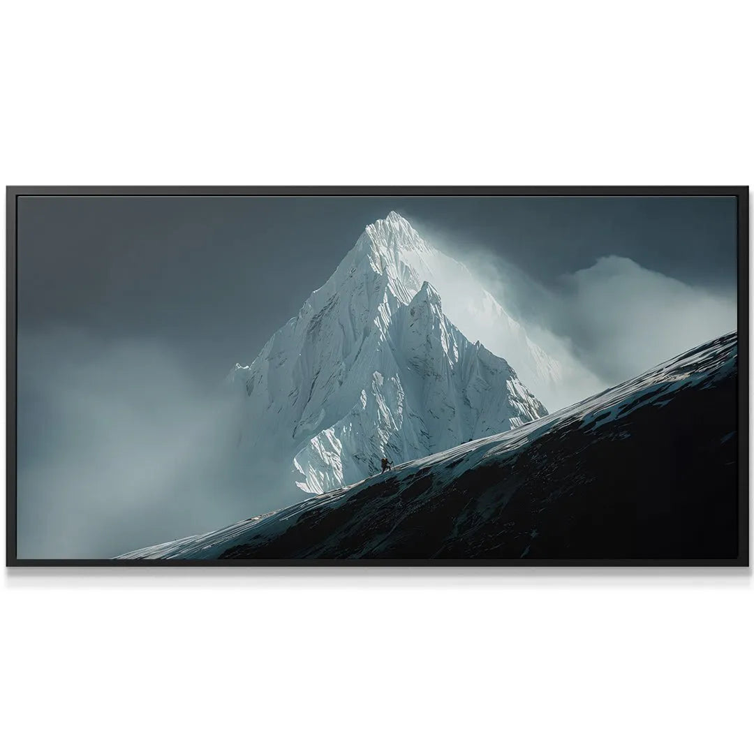 Inspirational decor piece; silhouette of a hiker ascending a steep ridge: There's Always A Path Forward.