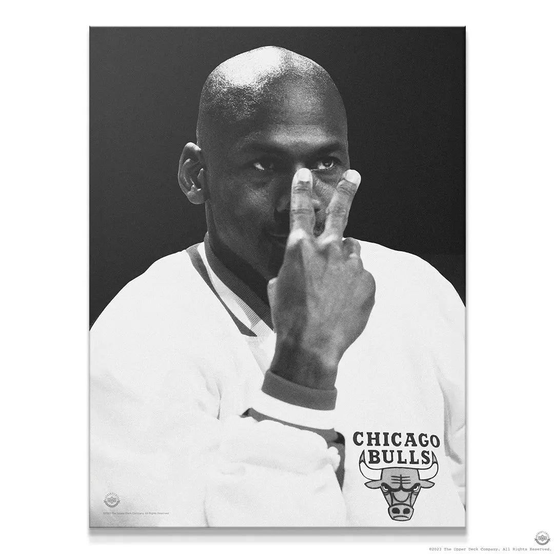 Michael Jordan - The Watcher - Premium NBA Basketball Canvas Wall Art by MasterPeaceWall