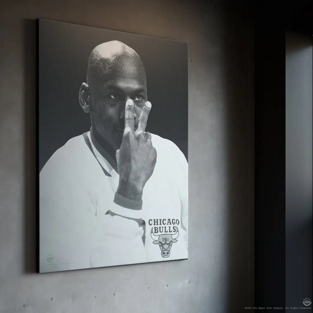 Michael Jordan - The Watcher - Premium NBA Basketball Canvas Wall Art by MasterPeaceWall