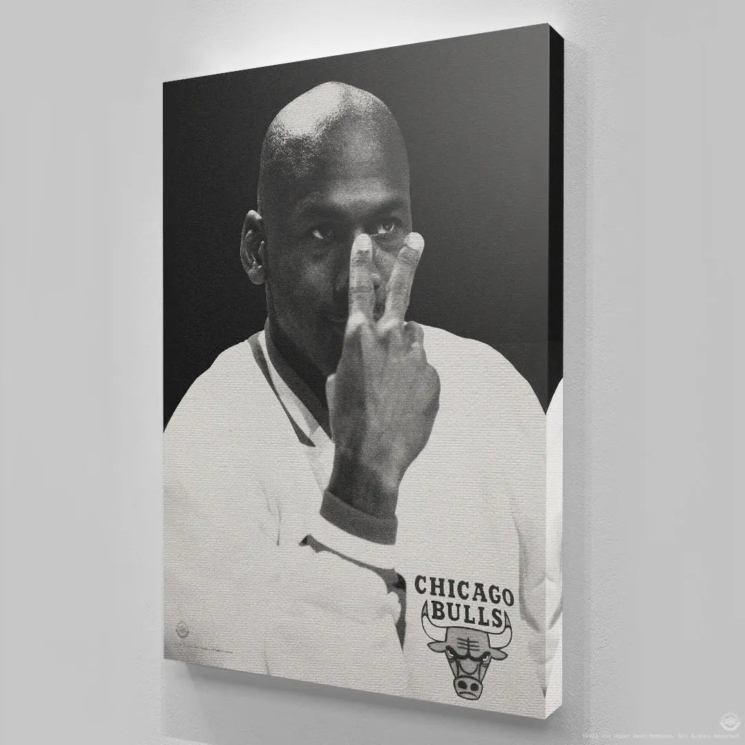 Michael Jordan - The Watcher - Premium NBA Basketball Canvas Wall Art by MasterPeaceWall