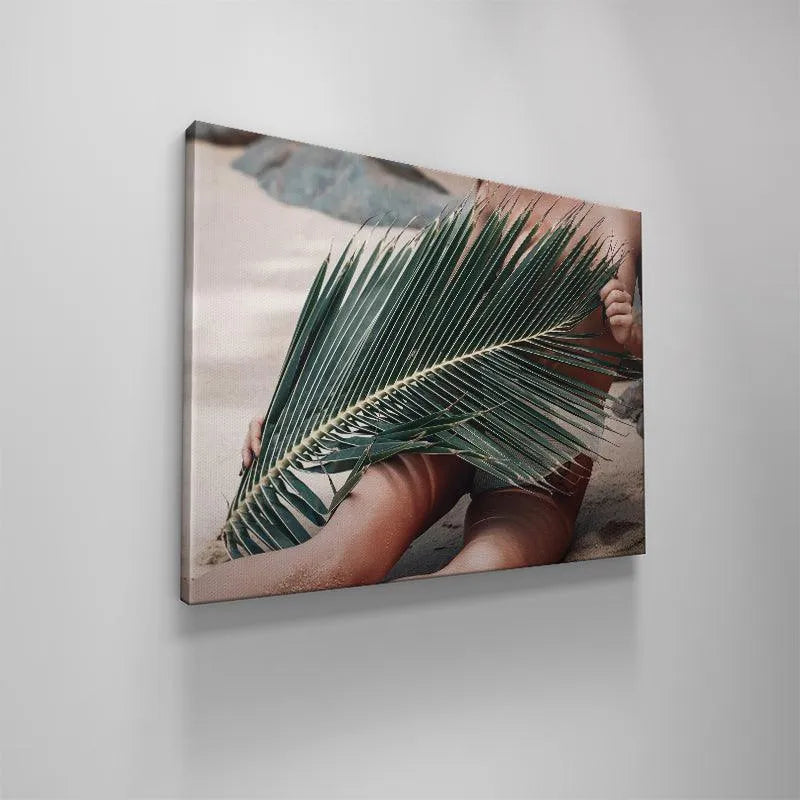 Warmly lit tropical composition showing privacy on a secluded Topless Beach setting.