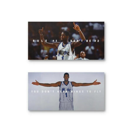 Full view of the inspirational two-piece Tracy McGrady - Set wall art collection.