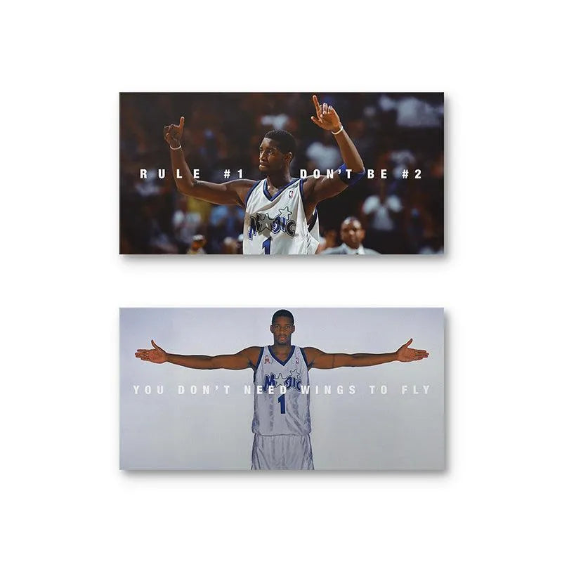 Texture sample showing the canvas quality used for the motivational Tracy McGrady - Set print.