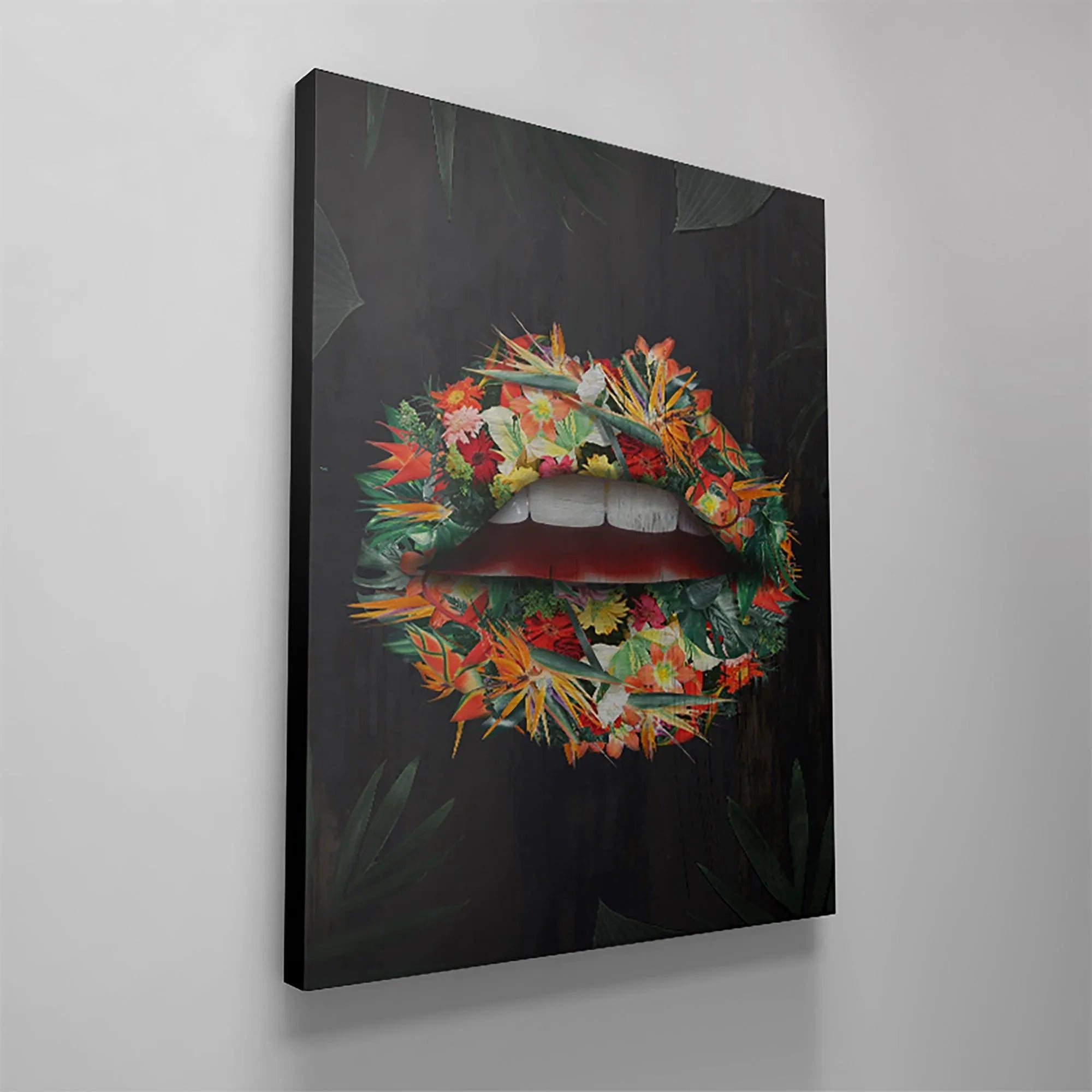 Abstract view highlighting the Bird of Paradise flowers forming the edge of the Tropical Lips.