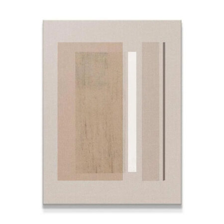 Full view of the minimalist 'Velvet Beige' abstract canvas print for wall decor.