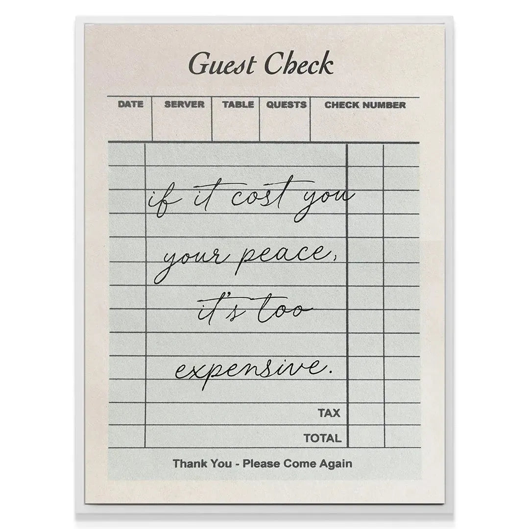 Texture shot highlighting the aged beige paper and subtle grid lines supporting Your Peace message.